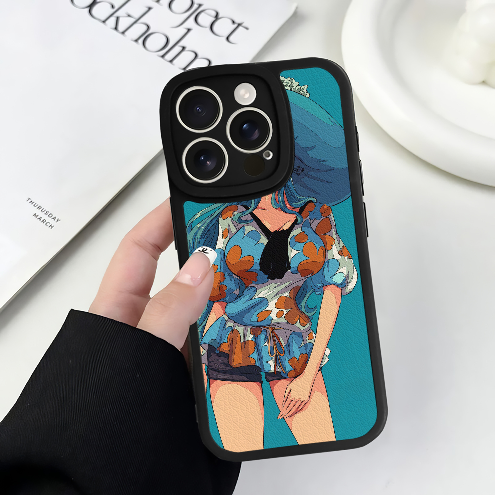 （画像用） ワンピース ONE PIECE 【iPhone 16シリーズ対応】シリコンスマホケース（レザー調） 材質：シリコン